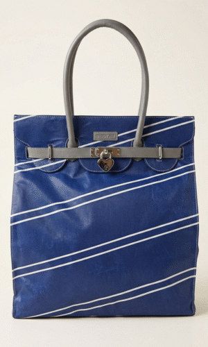Tote N° 001. Striped blue white